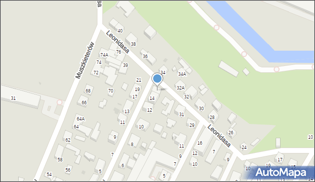 Warszawa, Saperów, 16, mapa Warszawy