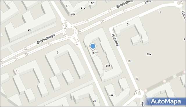 Warszawa, Sarmacka, 19, mapa Warszawy