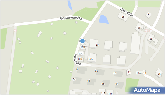 Warszawa, Santocka, 10B, mapa Warszawy