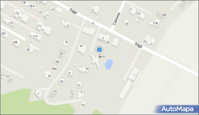 Warszawa, Sągi, 3B, mapa Warszawy