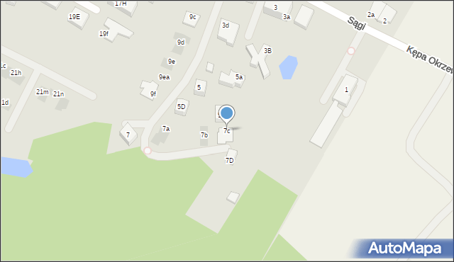 Warszawa, Sągi, 7c, mapa Warszawy