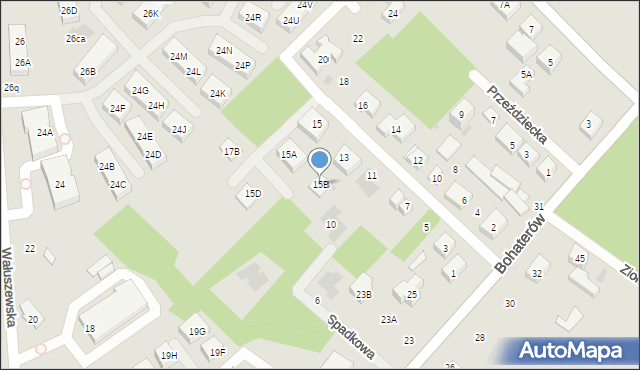 Warszawa, Sadkowska, 15B, mapa Warszawy