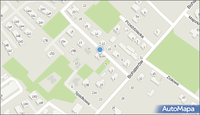 Warszawa, Sadkowska, 7, mapa Warszawy