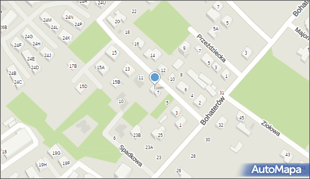 Warszawa, Sadkowska, 9, mapa Warszawy