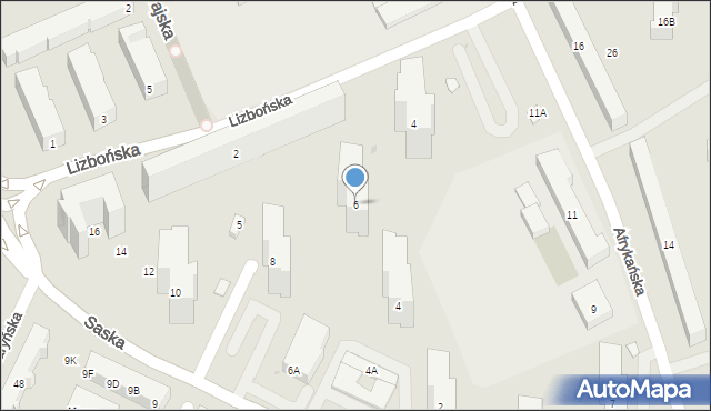 Warszawa, Saska, 6, mapa Warszawy