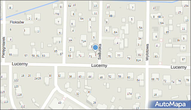 Warszawa, Sadulska, 1, mapa Warszawy
