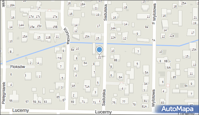 Warszawa, Sadulska, 11, mapa Warszawy