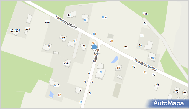 Wąwał, Sadowa, 2, mapa Wąwał