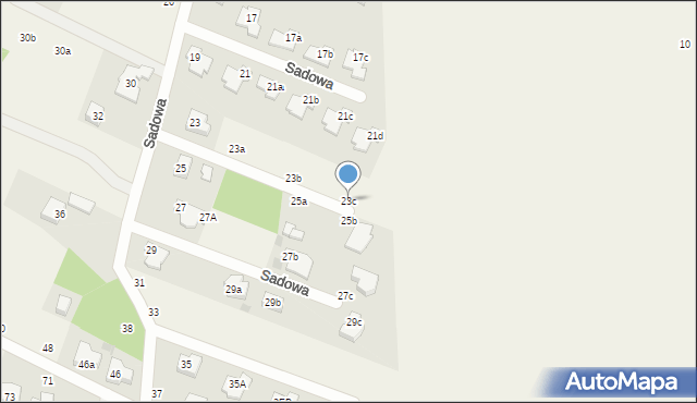 Wąwał, Sadowa, 23c, mapa Wąwał