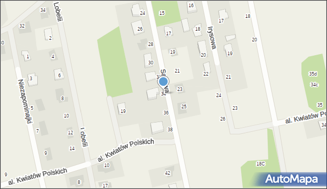 Wiązowna, Sadowa, 34, mapa Wiązowna