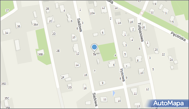 Wiązowna, Sadowa, 5a, mapa Wiązowna