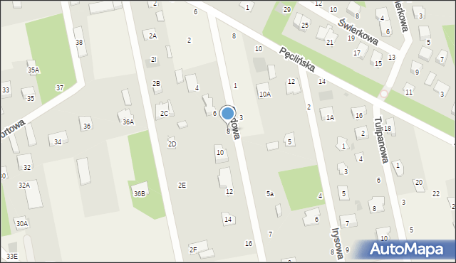 Wiązowna, Sadowa, 8, mapa Wiązowna