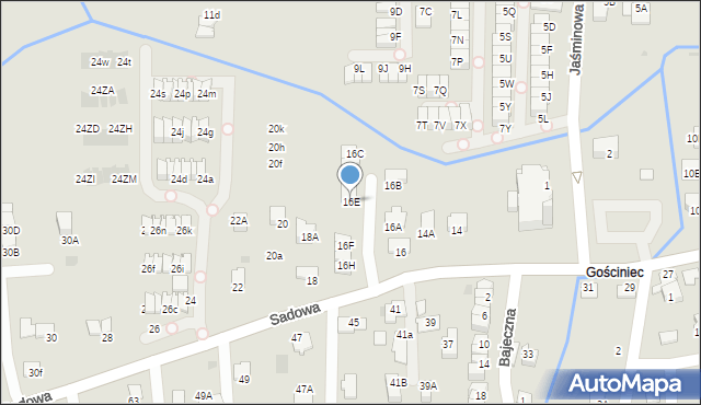 Wieliczka, Sadowa, 16E, mapa Wieliczka