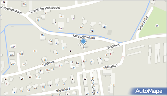 Wieliczka, Sadowa, 2, mapa Wieliczka