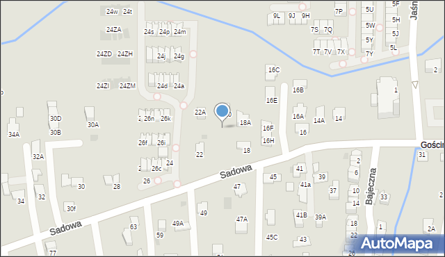 Wieliczka, Sadowa, 20b, mapa Wieliczka
