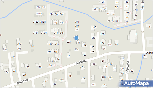 Wieliczka, Sadowa, 20d, mapa Wieliczka
