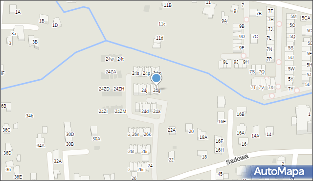 Wieliczka, Sadowa, 24g, mapa Wieliczka