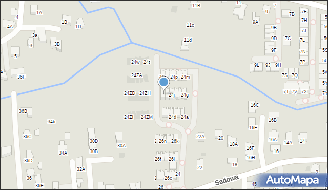 Wieliczka, Sadowa, 24l, mapa Wieliczka