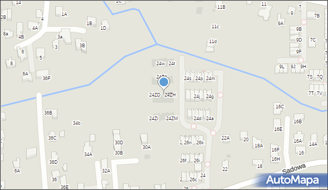 Wieliczka, Sadowa, 24ZG, mapa Wieliczka