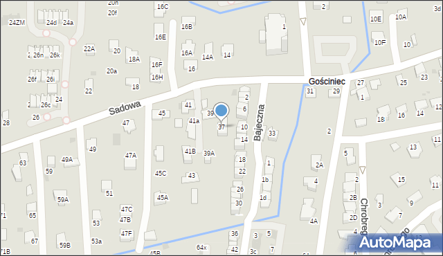 Wieliczka, Sadowa, 37, mapa Wieliczka