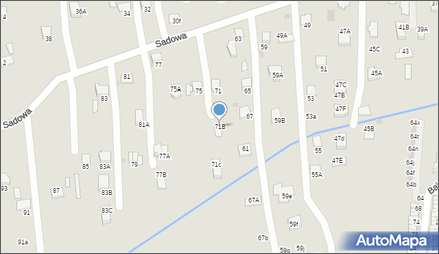 Wieliczka, Sadowa, 71B, mapa Wieliczka