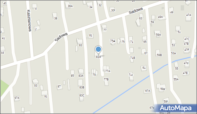 Wieliczka, Sadowa, 81A, mapa Wieliczka