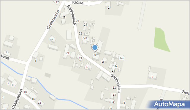 Wierzchowice, Sadownicza, 20, mapa Wierzchowice
