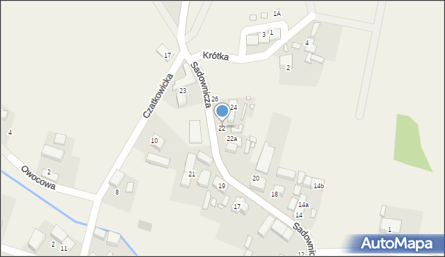 Wierzchowice, Sadownicza, 22, mapa Wierzchowice