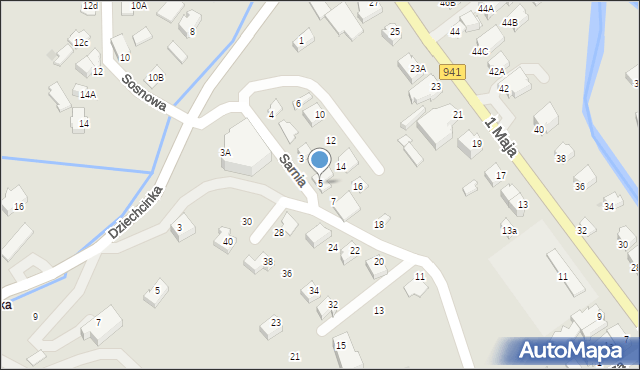 Wisła, Sarnia, 5, mapa Wisła