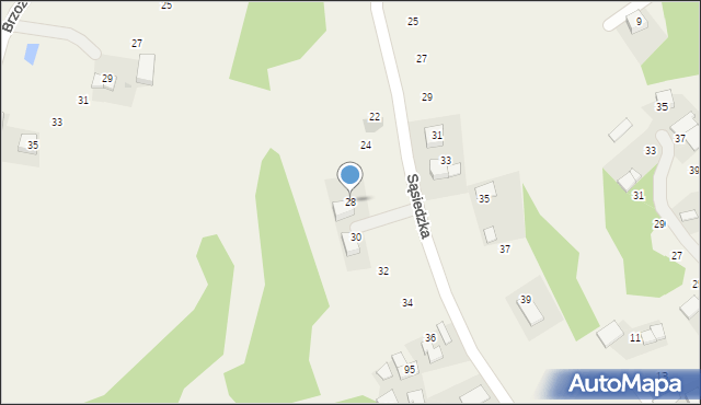 Witanowice, Sąsiedzka, 28, mapa Witanowice