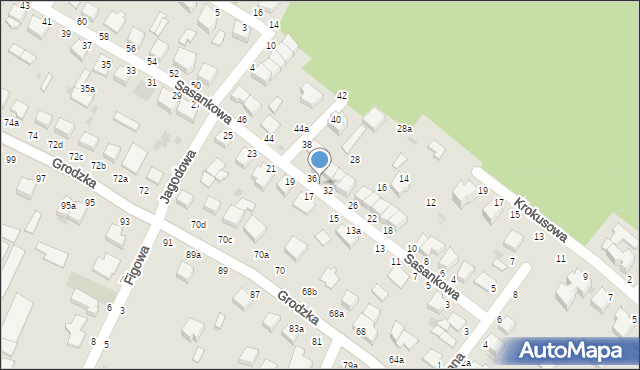 Włocławek, Sasankowa, 34, mapa Włocławka