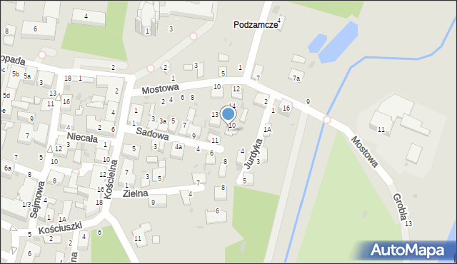 Włodawa, Sadowa, 12, mapa Włodawa