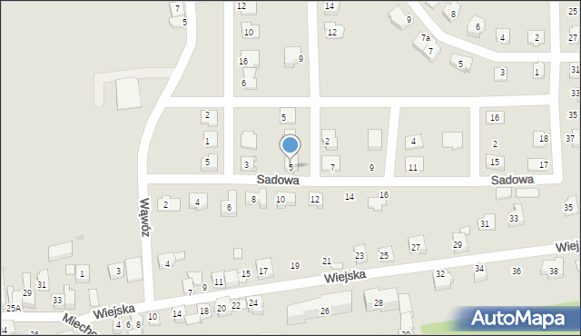 Wolbrom, Sadowa, 5, mapa Wolbrom