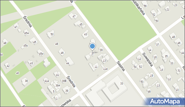 Wołomin, Sasina, 37, mapa Wołomin