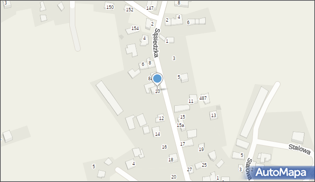 Wołowice, Sąsiedzka, 10, mapa Wołowice