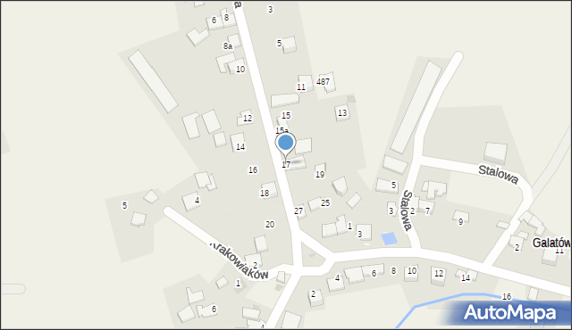 Wołowice, Sąsiedzka, 17, mapa Wołowice