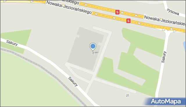Wrocław, Sakury, 2, mapa Wrocławia
