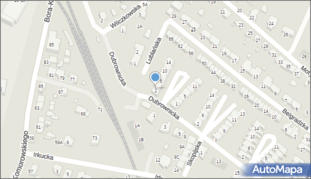 Wrocław, Sarajewska, 2, mapa Wrocławia