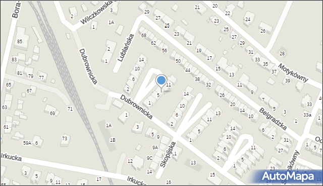 Wrocław, Sarajewska, 7, mapa Wrocławia