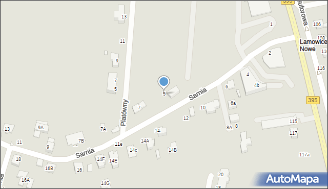 Wrocław, Sarnia, 5, mapa Wrocławia