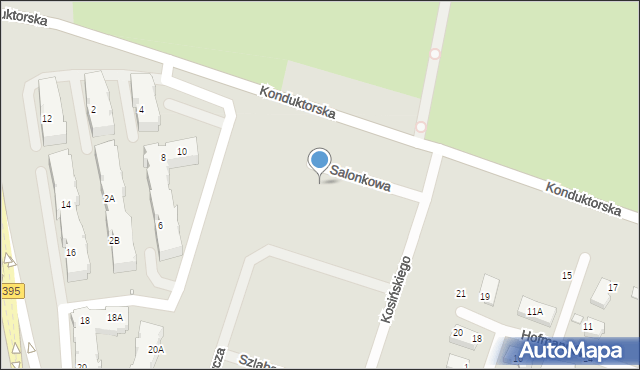 Wrocław, Salonkowa, 19, mapa Wrocławia