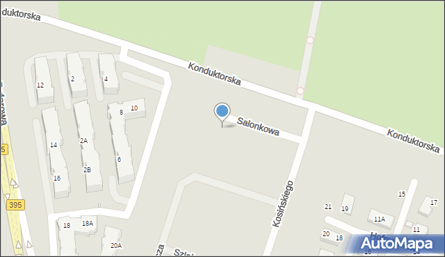 Wrocław, Salonkowa, 23, mapa Wrocławia