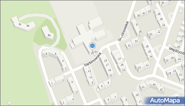 Wrocław, Sarbinowska, 10, mapa Wrocławia