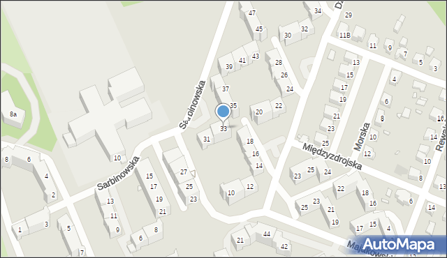 Wrocław, Sarbinowska, 33, mapa Wrocławia