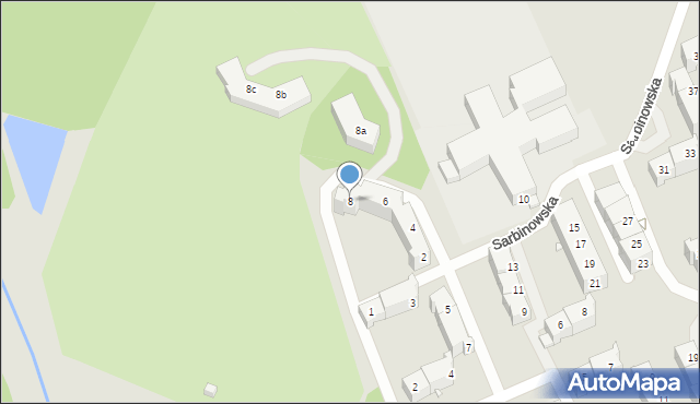 Wrocław, Sarbinowska, 8, mapa Wrocławia
