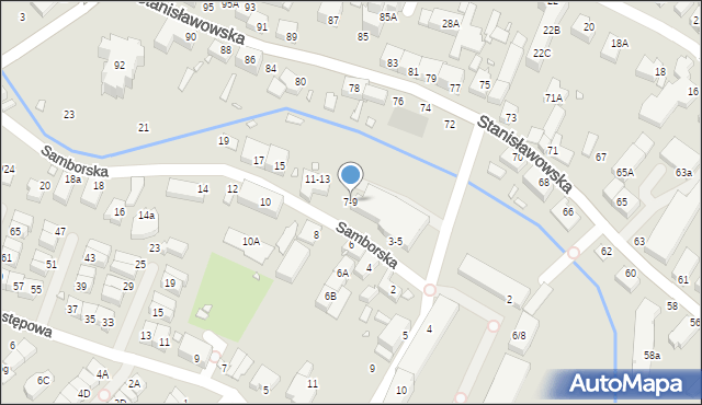Wrocław, Samborska, 7-9, mapa Wrocławia