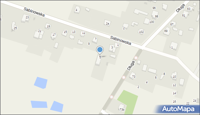 Wrzosowa, Sabinowska, 5, mapa Wrzosowa