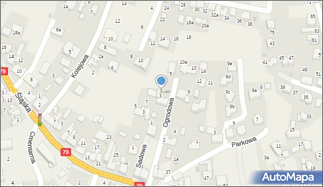 Zabierzów, Sadowa, 11, mapa Zabierzów