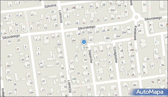 Ząbki, Saperów, 2, mapa Ząbki