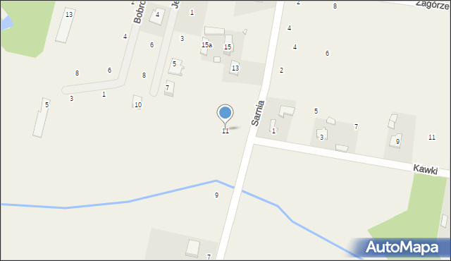 Zagórze, Sarnia, 11, mapa Zagórze